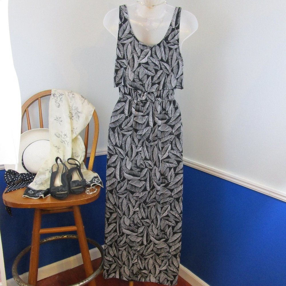 👗HP👗 Merona Leaf Print Sleeveless Maxi Dress - Picture 7 of 11